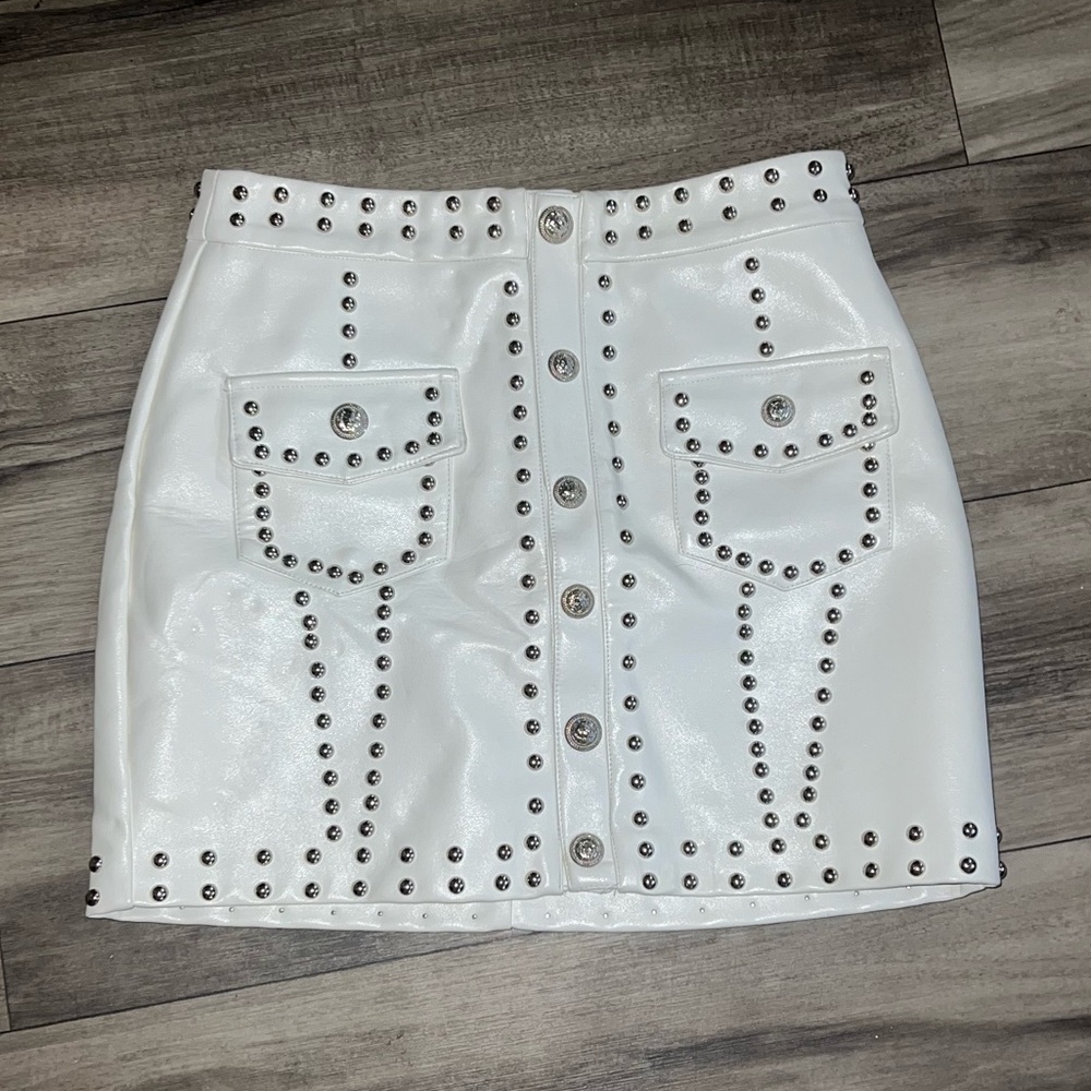 Custom Leather Mini Skirt